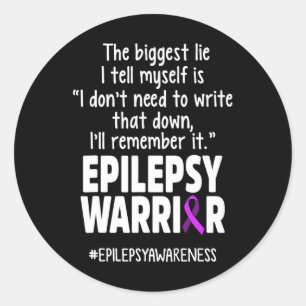 Epilepsie-Bewusstsein Schreib es Epileptischer Kri Runder Aufkleber