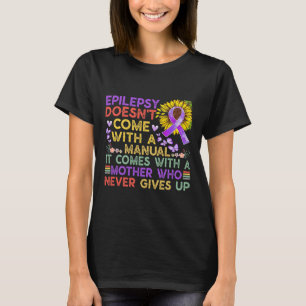 Epilepsie Bewusstsein Sonnenblumen Krieger lila Vi T-Shirt