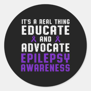 Epilepsie Bewusstsein Spaß Love Epileptic Warrior Runder Aufkleber