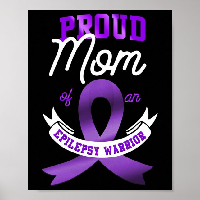 Epilepsie Bewusstsein stolz Mama eines Epilepsie W Poster (Vorne)