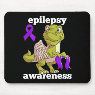 Epilepsie-Bewusstsein Süßer Dinosaurier T Rex Krie Mousepad