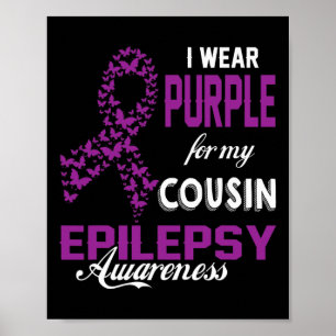 Epilepsie Bewusstsein trage ich Lila für meine Cou Poster