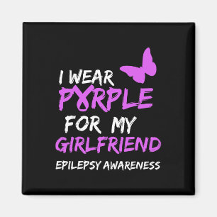Epilepsie Bewusstsein trage ich Lila für meine Fre Magnet