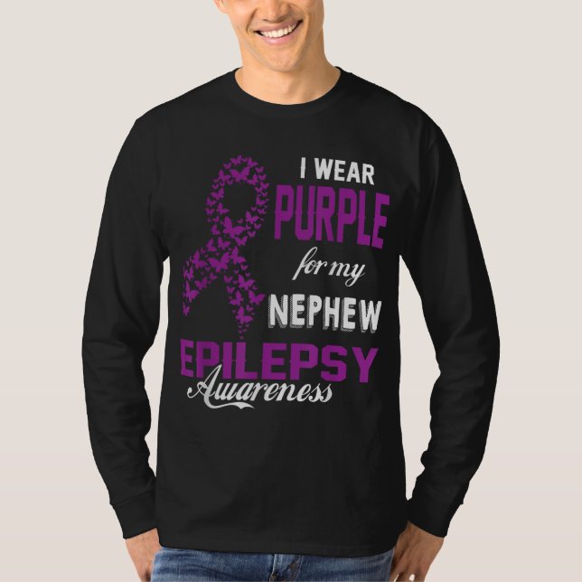 Epilepsie Bewusstsein trage ich Lila für meine Nep T-Shirt (Vorderseite)