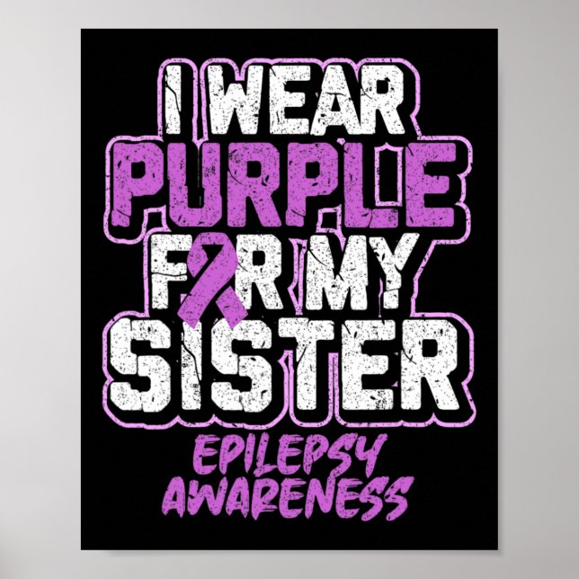 Epilepsie Bewusstsein trage ich Lila für meine Sch Poster (Vorne)