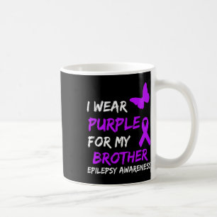 Epilepsie Bewusstsein trage ich Lila für meinen Br Kaffeetasse