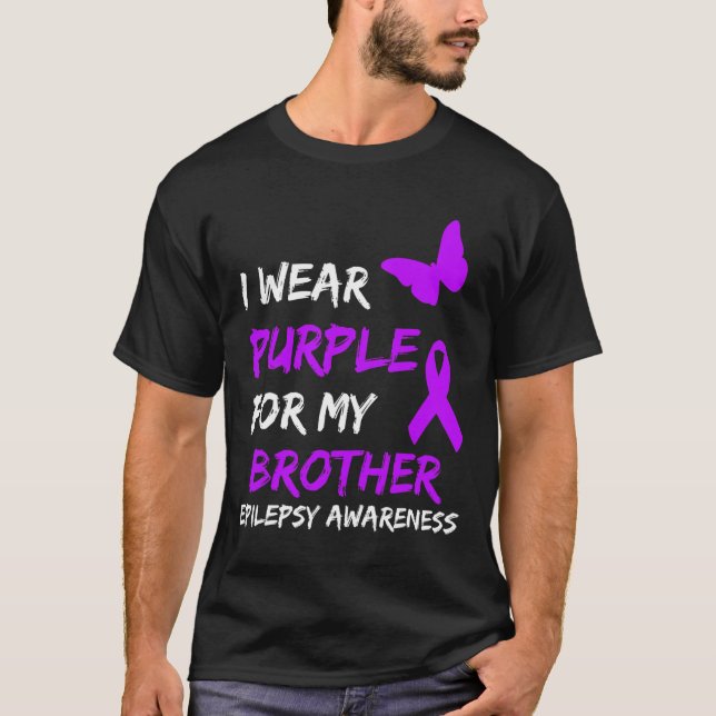 Epilepsie Bewusstsein trage ich Lila für meinen Br T-Shirt (Vorderseite)