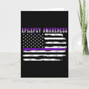 Epilepsie-Bewusstsein USA-Flagge Amerikanische Epi Karte