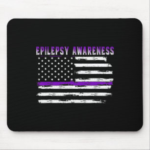 Epilepsie-Bewusstsein USA-Flagge Amerikanische Epi Mousepad