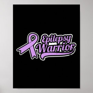 Epilepsie-Bewusstseins-Design Warrior-Geschenk Poster
