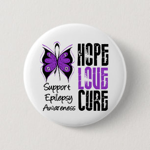 Epilepsie-Bewusstseins-Hoffnungs-Liebe-Heilung Button