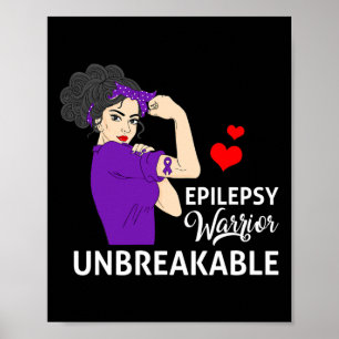 Epilepsie-Bewusstseins-Kriegerin Unzerbrechliche S Poster