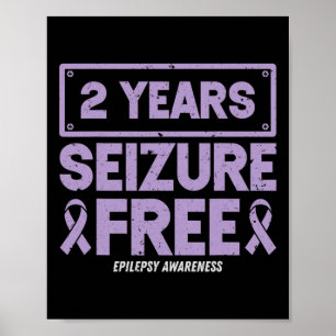 Epilepsie-Bewusstseins-Schleife 2 Jahre Anfallsfre Poster