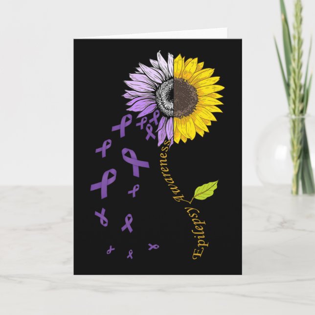 Epilepsie-Bewusstseins-Sonnenblume  Karte (Vorderseite)
