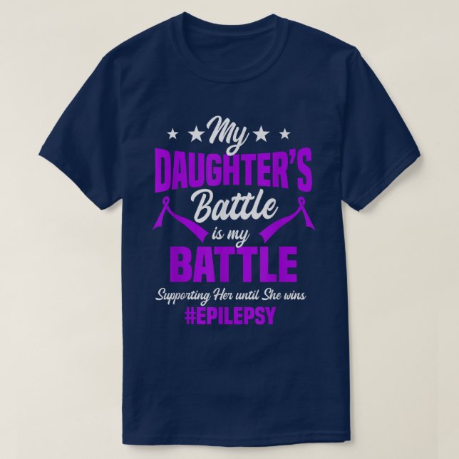 Epilepsie Bewusstseinsband Krampfanfall Vater Fett T-Shirt (Design vorne)
