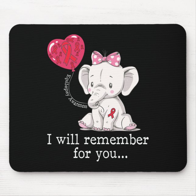 Epilepsie-Bewusstseinselefant  Mousepad (Vorne)