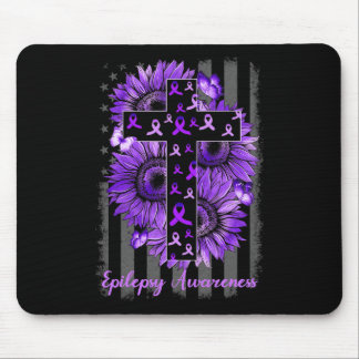 Epilepsie Bewusstseinsförderer Warrior Sunflower Mousepad