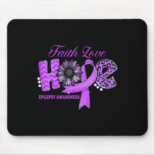 Epilepsie-Bewusstseinshoffnungsband Sonnenblume  Mousepad