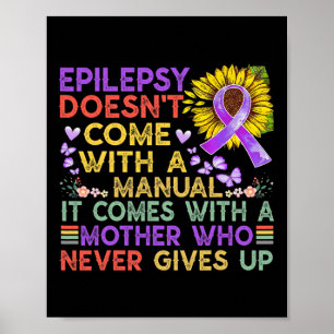 Epilepsie-Bewusstseinssonnenblume Krieger lila Vi Poster