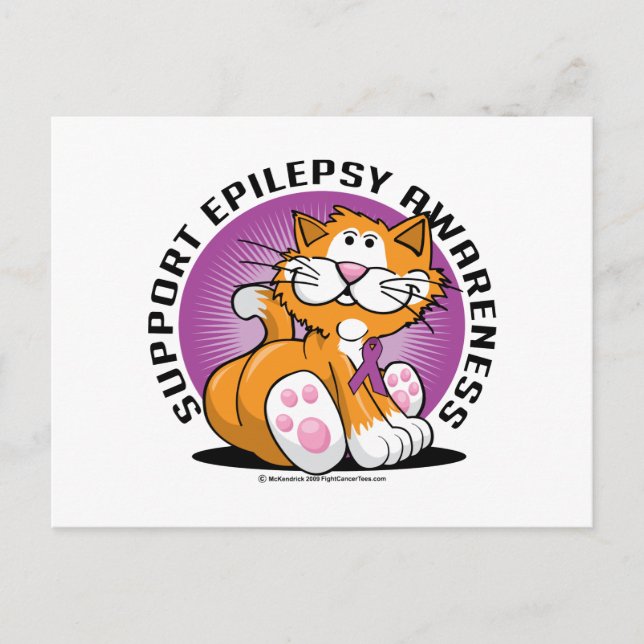 Epilepsie Cat Postkarte (Vorderseite)