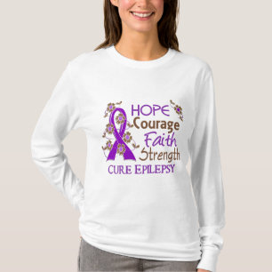 Epilepsie der Hoffnungs-Mut-Glauben-Stärken-3 T-Shirt