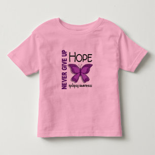 Epilepsie geben nie Hoffnungs-Schmetterling 4,1 Kleinkind T-shirt