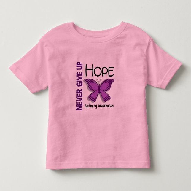 Epilepsie geben nie Hoffnungs-Schmetterling 4,1 Kleinkind T-shirt (Vorderseite)