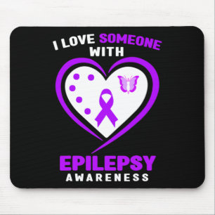 Epilepsie - Ich Liebe jemandem mit Epilepsie-Bewus Mousepad