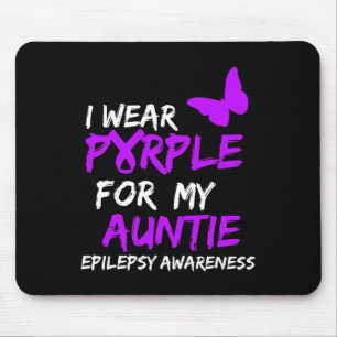 Epilepsie Ich trage Lila für meine Tante Ribbon Mousepad