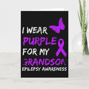 Epilepsie Ich Trage Lila Für Meinen Enkel Ribbon Karte