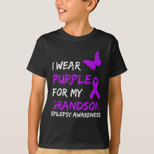 Epilepsie Ich trage Lila für meinen Enkel Ribbon T-Shirt