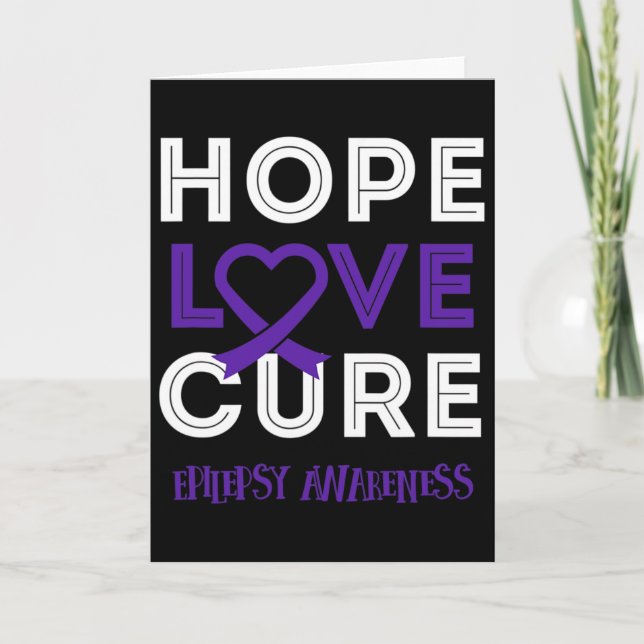 Epilepsie ins Bewusstsein bringen, um die Liebe de Karte (Vorderseite)