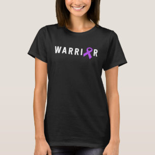 Epilepsie Krieger Männer Vater Vater Lila Ribbon A T-Shirt
