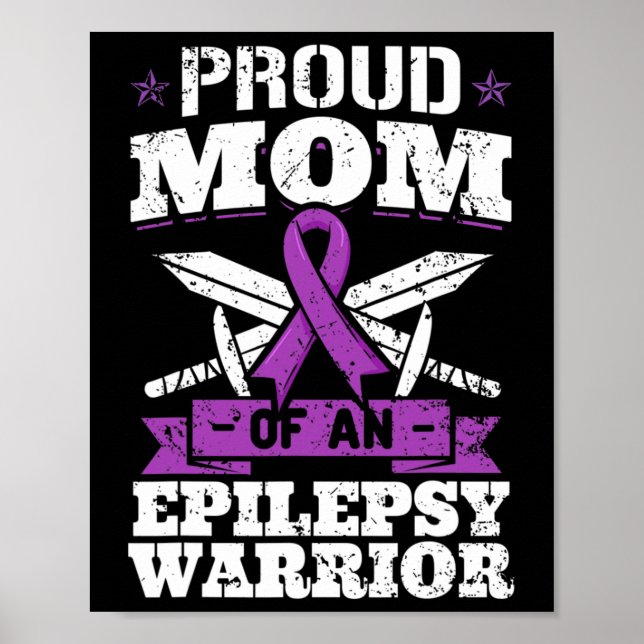 Epilepsie-Krieger-Mutter Epileptischer Anfallsleid Poster (Vorne)