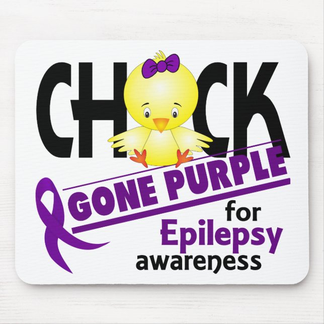 Epilepsie Küken gegangene lila 2 Mousepad (Vorne)