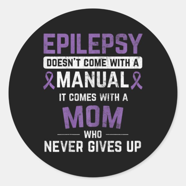Epilepsie Mama Epilepsie Epilepsie Awareness Epile Runder Aufkleber (Vorderseite)