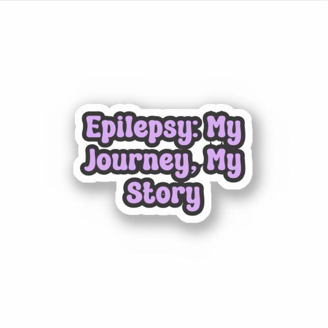 Epilepsie: Meine Reise, meine Geschichte, Lila Bew Aufkleber (Vorderseite)