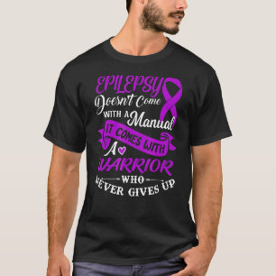 Epilepsie mit einem Krieger gibt nie Lila Rippen a T-Shirt