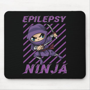 Epilepsie Ninja Lila Ribbon Krampfanfälle Sensibil Mousepad