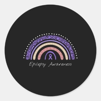 Epilepsie Rainbow Epilepsie Bewusstsein Runder Aufkleber