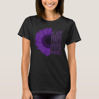 Epilepsie Sonnenblumen wir tragen lila für Epileps T-Shirt
