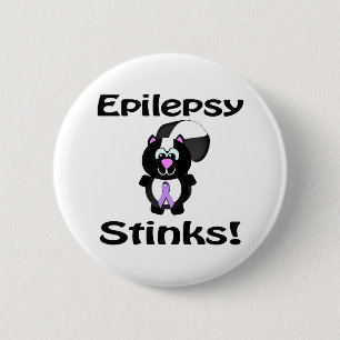 Epilepsie stinkt Skunk-Bewusstseins-Design Button