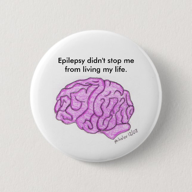 "Epilepsie stoppte mich nicht…" Knopf Button (Vorderseite)