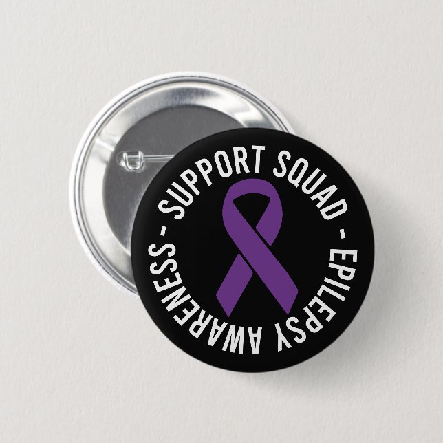 Epilepsie-Support-Squad-Bewusstseinsgeschenk Button (Vorne & Hinten)
