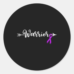 Epilepsie Warrier Epilepsie Bewusstsein Lila Band Runder Aufkleber