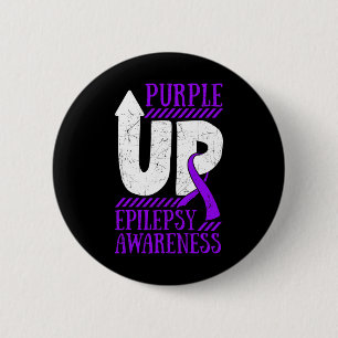 Epilepsie Warrior Day Epileptic Ribbon Epilepsie P Button