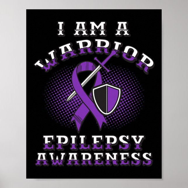 Epilepsie Warrior Epilepsie Epilepsien Krampfanfäl Poster (Vorne)