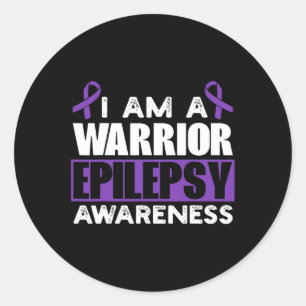 Epilepsie Warrior Epilepsie Krampfanfälle Epilepsi Runder Aufkleber