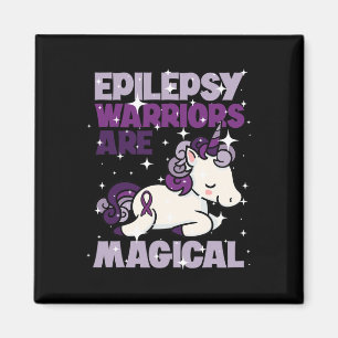 Epilepsie Warrior Epileptic Day Lila Unicoron Lieb Magnet