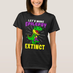 Epilepsie Warrior Epileptic Extinct Dinosaurier Se T-Shirt